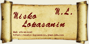 Miško Lopašanin vizit kartica